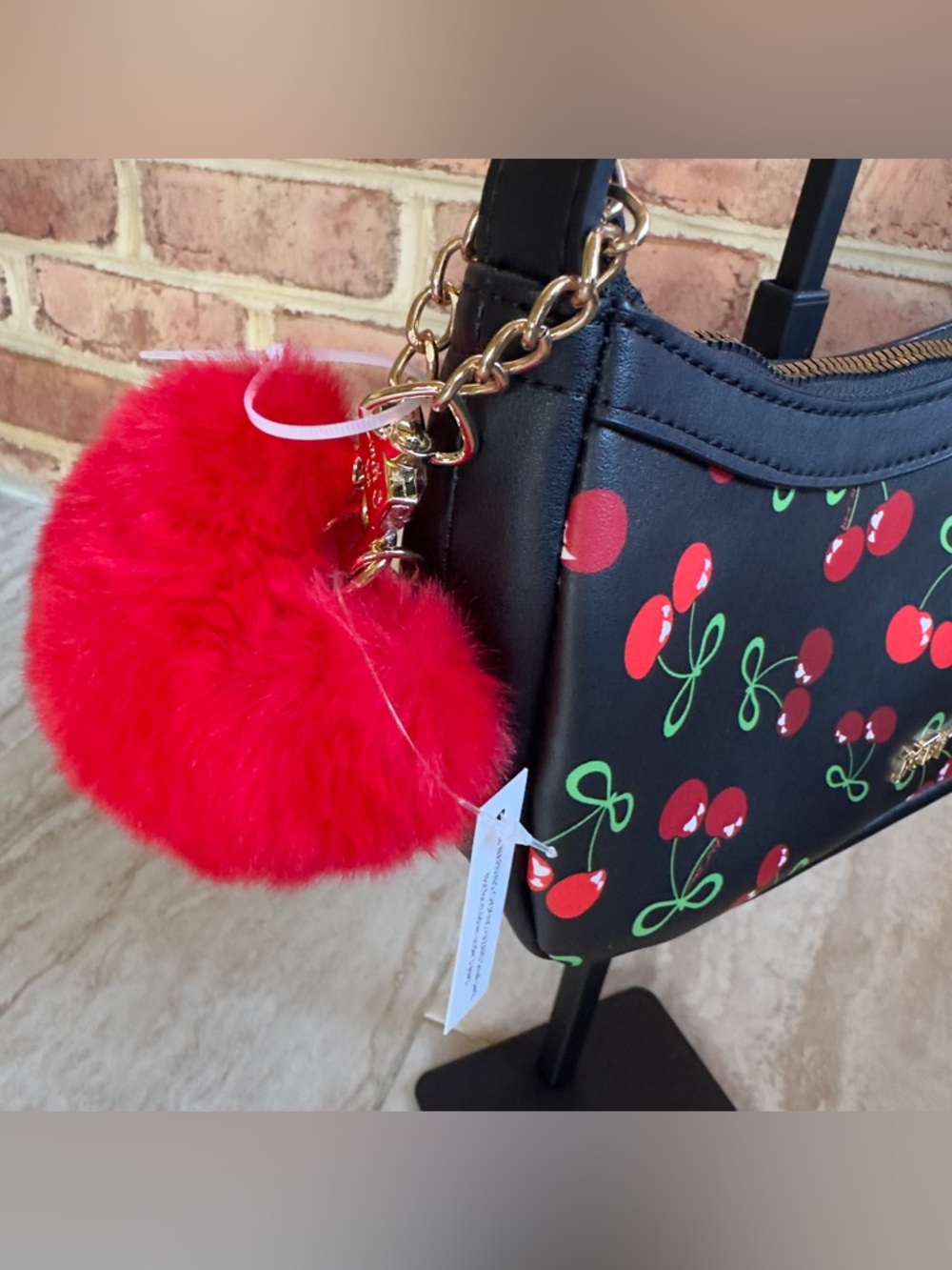 Betsey Johnson Cherry Print Mini Women’s Shoulder Bag NWT - Picture 3 of 7